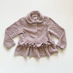 IL Gufo Dusty Pink Ruffle Peplum Jacket Size 6Y